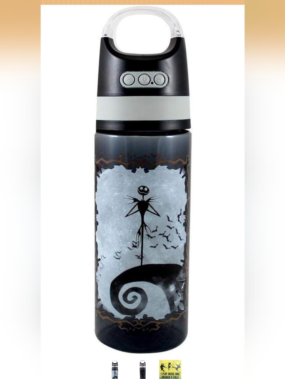 Disney Nightmare Before Christmas 18 oz. Tritan Water Bottle with Wireless Speak